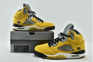 Nike Air Jordan 5 Retro T23 Tokyo Yellow 454783 701 Womens And Mens Shoes  